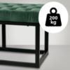 Obrázek Lavička Polson Velvet Black 150 cm