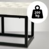 Obrázek Lavička Polson Velvet Black 150 cm