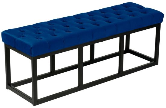 Obrázek Lavička Polson Velvet Black 120 cm