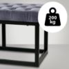 Obrázek Lavička Polson Velvet Black 120 cm