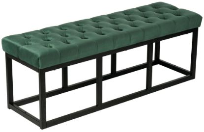 Obrázek Lavička Polson Velvet Black 120 cm